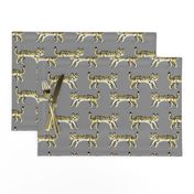 tiger fabric // tigers animals safari fabric - pastel yellow