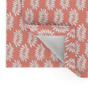 palms fabric // palm leaf tropical leaves fabric tropical fabric - coral