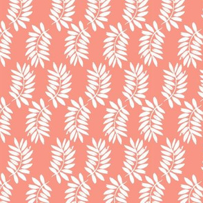 palms fabric // palm leaf tropical leaves fabric tropical fabric - coral