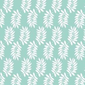 palms fabric // palm leaf tropical leaves fabric tropical fabric - blue