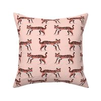 tiger fabric // tigers animals safari fabric - blush