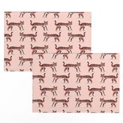 tiger fabric // tigers animals safari fabric - blush