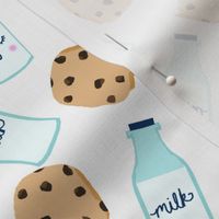 milk and cookies baby fabric cute food nursery design white