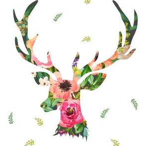 7" Deer Floral
