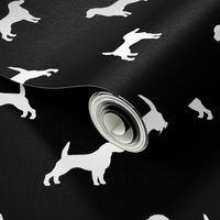 Beagle Silhouette basic dog breed fabric black