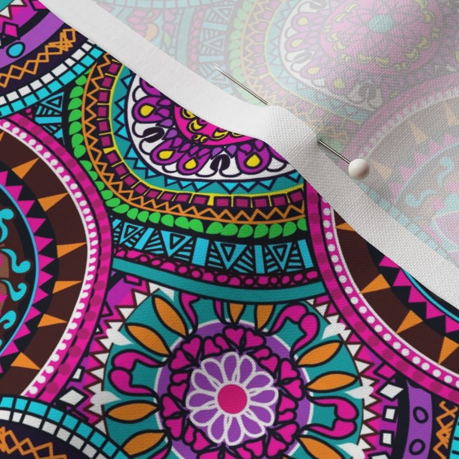 Bright Bohemian Boho Hippy Chic Pattern Fabric | Spoonflower