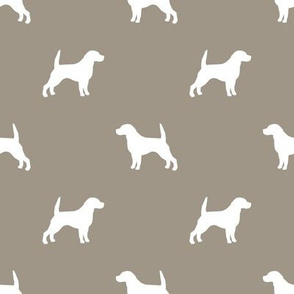 Beagle Silhouette basic dog breed fabric medium brown