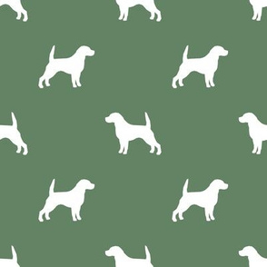 Beagle Silhouette basic dog breed fabric medium green