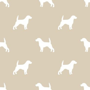 Beagle Silhouette basic dog breed fabric sand