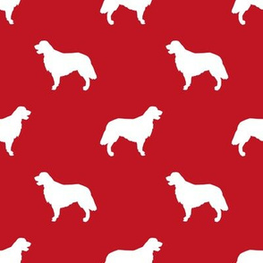 Golden Retriever silhouette dog breed fabric red