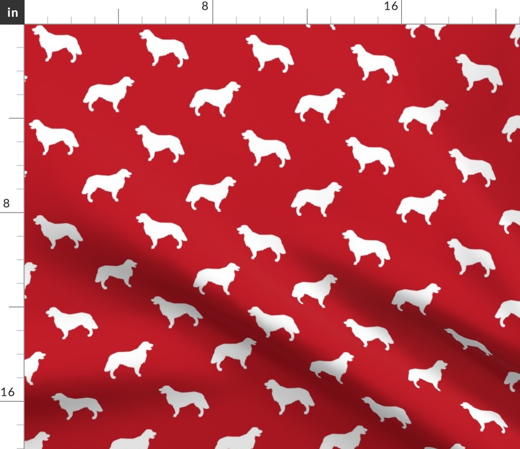 Golden Retriever silhouette dog breed fabric red