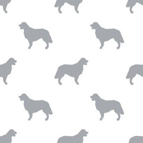 Golden Retriever silhouette dog breed fabric white grey