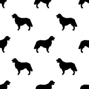 Golden Retriever silhouette dog breed fabric black white