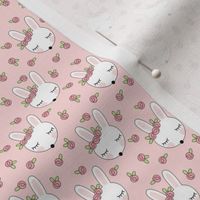 tiny bunnies-with-pink-rosebuds