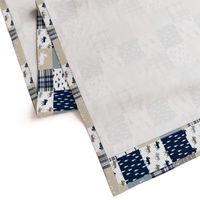3" small scale - little man patchwork quilt top (90) || the rustic woods collection