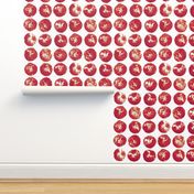 apple prints - red on white