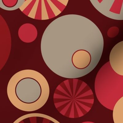 Circle Frenzy - Red - Large - Retro