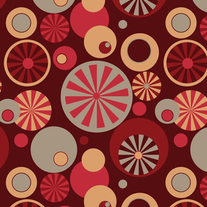 Circle Frenzy - Red - Large - Retro