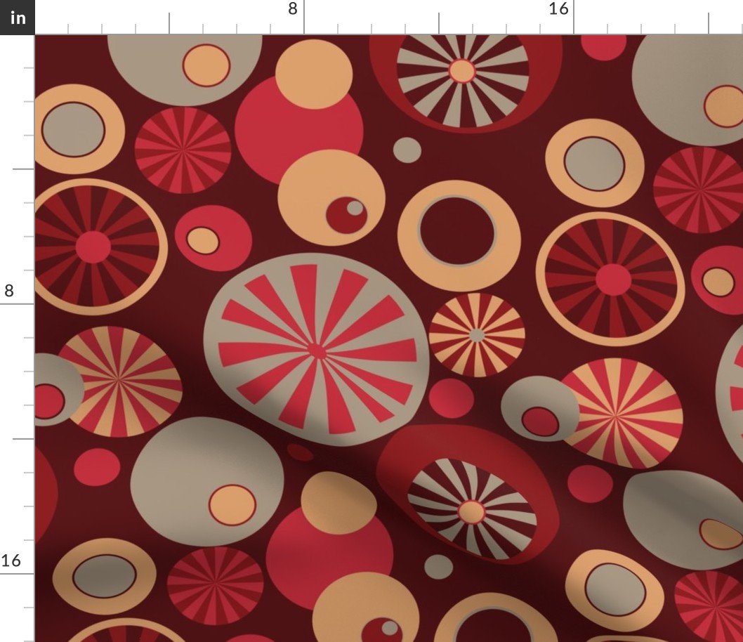 Circle Frenzy - Red - Large - Retro