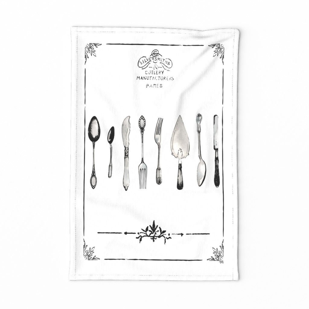 Eclectic Treasures Cutlery tea towel 