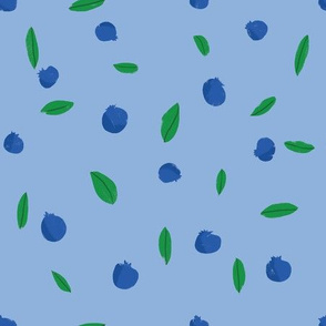 Blueberries on Blue