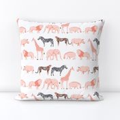 safari animals fabric safari nursery design light blush nursery