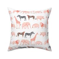 safari animals fabric safari nursery design light blush nursery