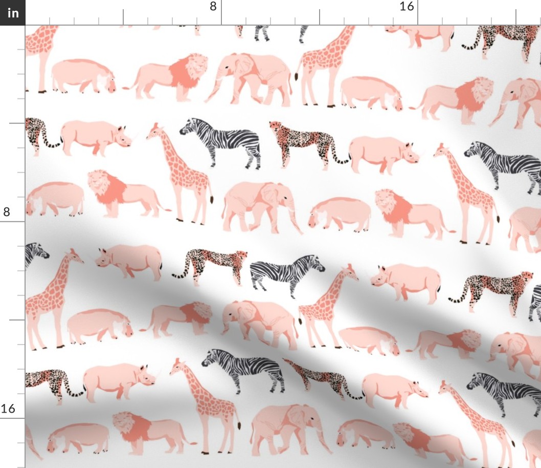 safari animals fabric safari nursery design light blush nursery