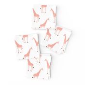 giraffe fabric safari animals nursery fabric baby nursery blush