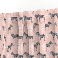 zebra fabric safari animals fabric nursery baby design pink