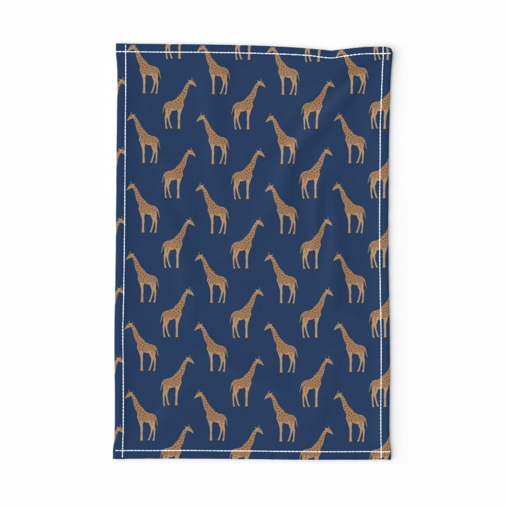 giraffe fabric safari animals nursery fabric baby nursery navy