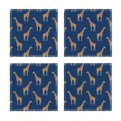 giraffe fabric safari animals nursery fabric baby nursery navy