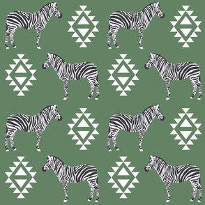 zebra fabric safari animals fabric nursery baby design green