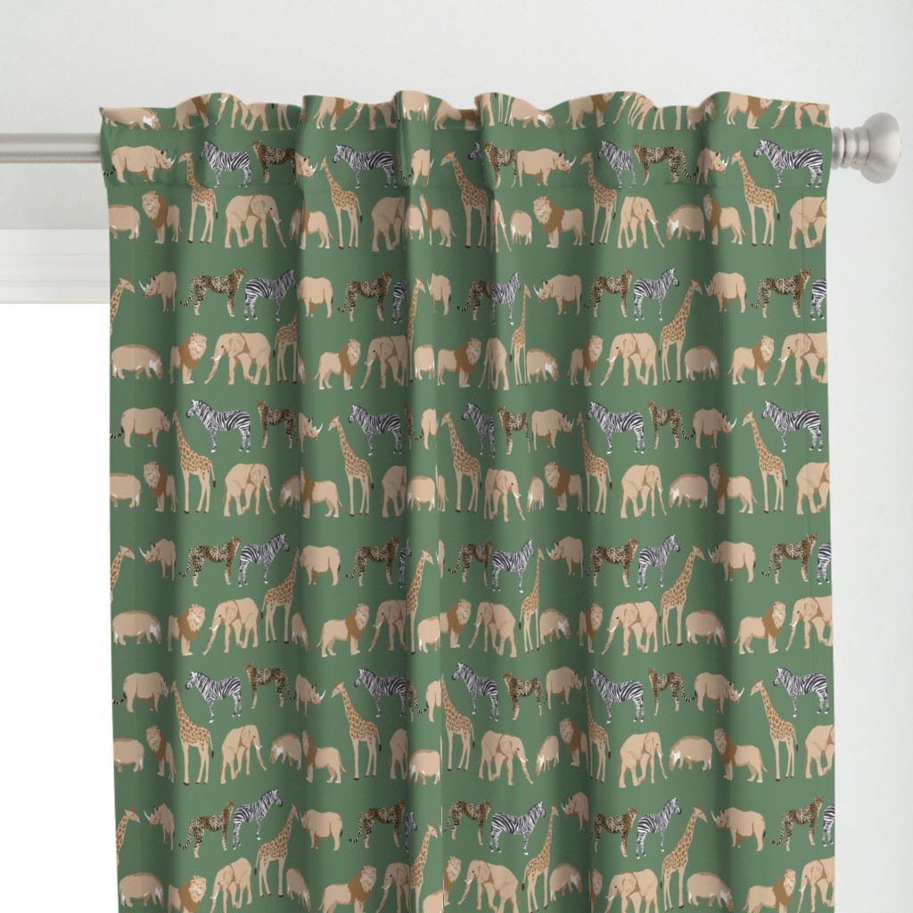 safari animals fabric safari nursery design green earth tones nursery