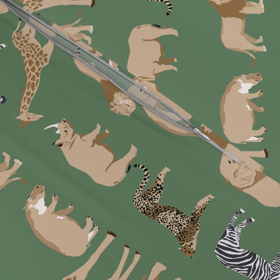 safari animals fabric safari nursery design green earth tones nursery