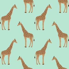 giraffe fabric safari animals nursery fabric baby nursery mint