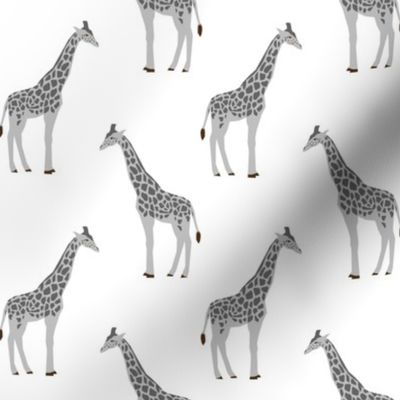 giraffe fabric safari animals nursery fabric baby nursery grey