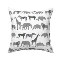 safari animals fabric safari nursery design light grey neutral nursery