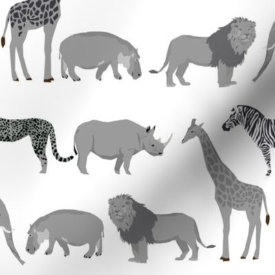 safari animals fabric safari nursery design light grey neutral nursery