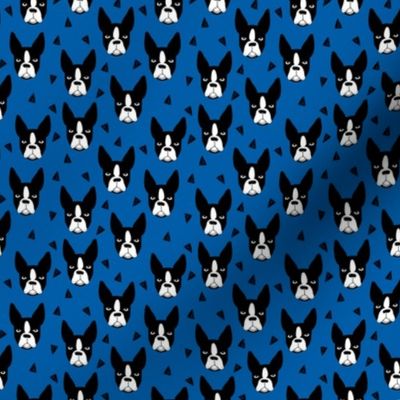 boston terrier dog fabric // blue dog design dogs by andrea lauren
