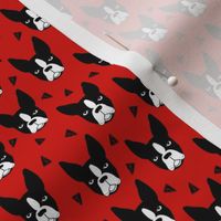boston terrier dog fabric // red dog design dogs by andrea lauren