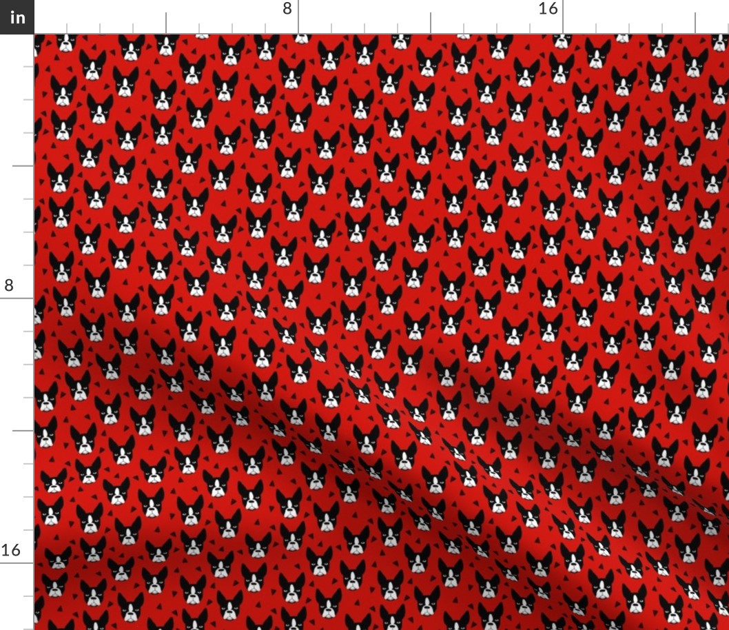 boston terrier dog fabric // red dog design dogs by andrea lauren