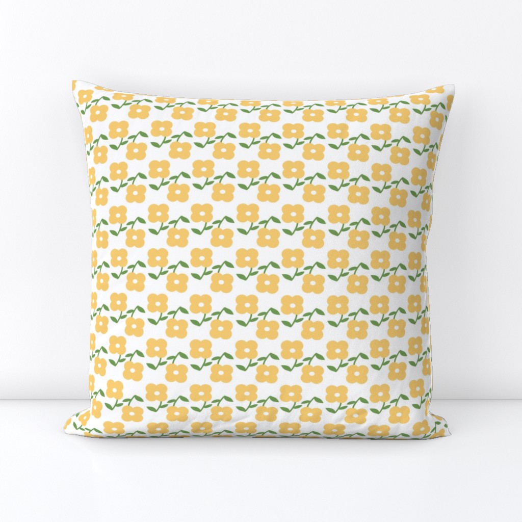 Yellow Spring Flower Pattern