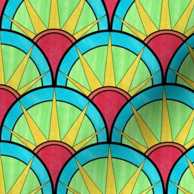 Fancy Rainbow Art Deco Pattern