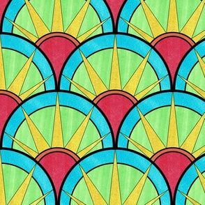 Fancy Rainbow Art Deco Pattern