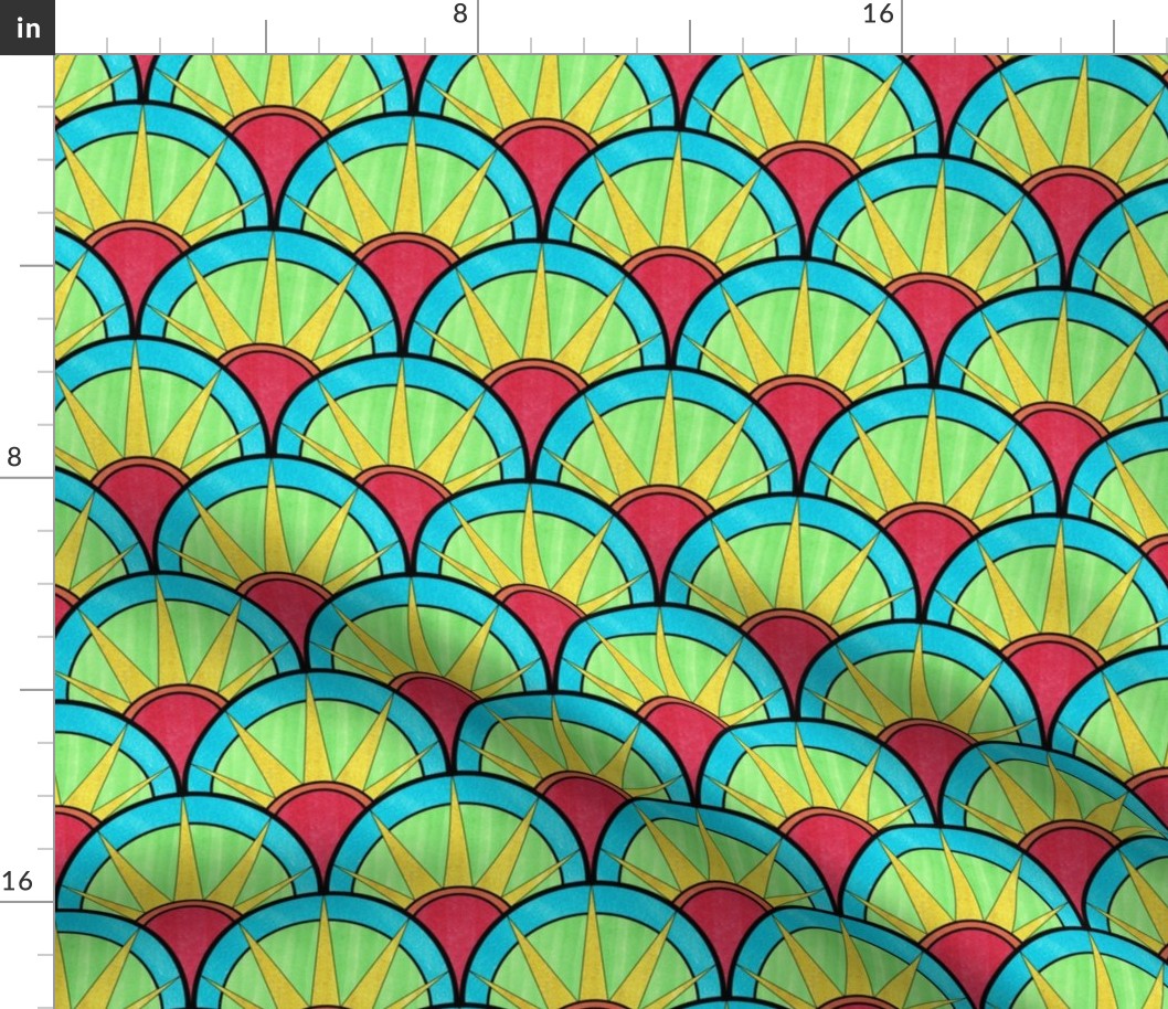 Fancy Rainbow Art Deco Pattern