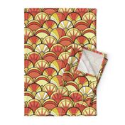 Orange Art Deco Mix Pattern