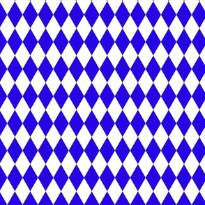 Blue and White Harlequin