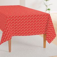 Red Hot Scalloped Fans