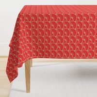 Red Hot Scalloped Fans